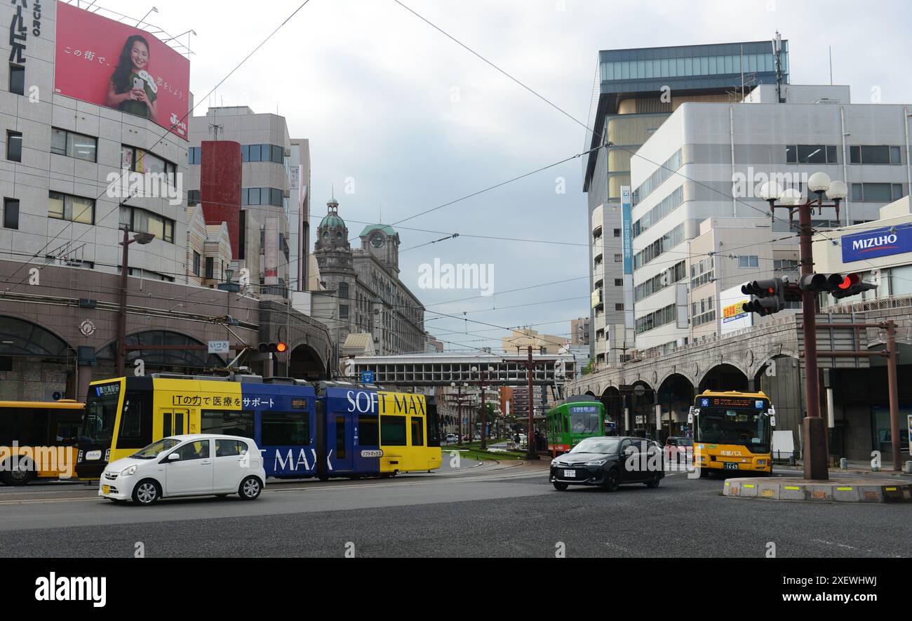 Le grand magasin emblématique Yamakataya à Kagoshima, au Japon. Banque D'Images