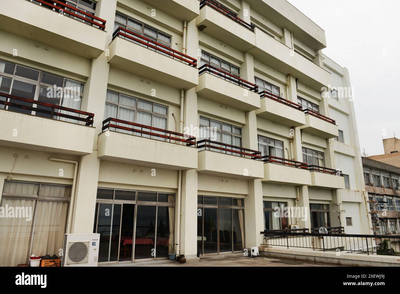 L'hôtel Sakurajima à Sakurajima, Kyushu, Japon. Banque D'Images