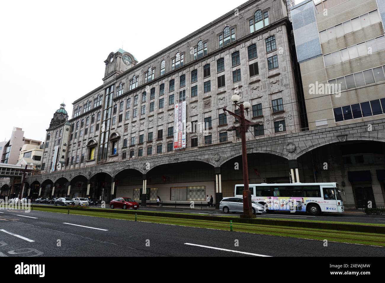 Le grand magasin emblématique Yamakataya à Kagoshima, au Japon. Banque D'Images