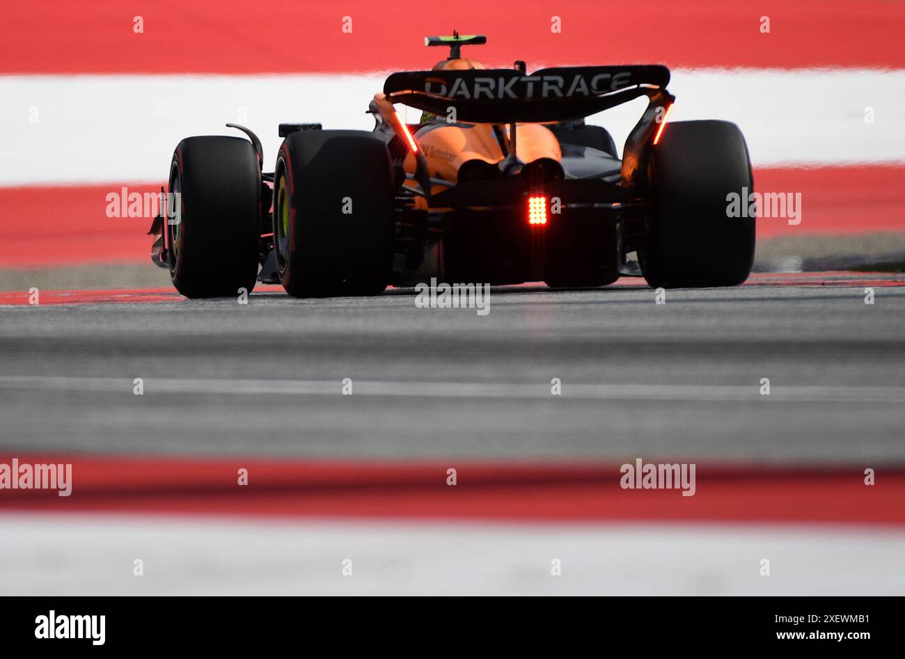 Spielberg, Autriche. 29 juin 2024. Lando Norris, pilote britannique McLaren, participe à la séance de qualification du Grand Prix d'Autriche de formule 1 à Spielberg, Autriche, le 29 juin 2024. Crédit : HE Canling/Xinhua/Alamy Live News Banque D'Images