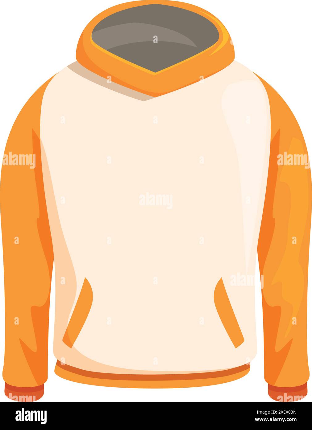 Sweat à capuche moderne et élégant, idéal pour les tenues décontractées ou sportswear Illustration de Vecteur