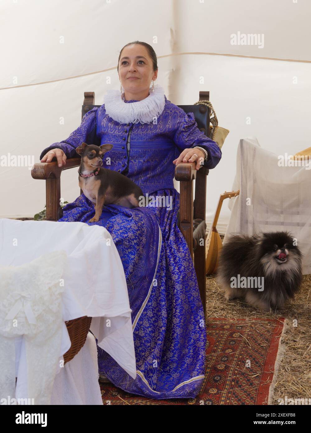 Santa Brigida, Las Palmas, Espagne - juin 29 2024 : les membres de l'Association pour la diffusion de l'histoire des îles Canaries participent à des événements historiques Banque D'Images