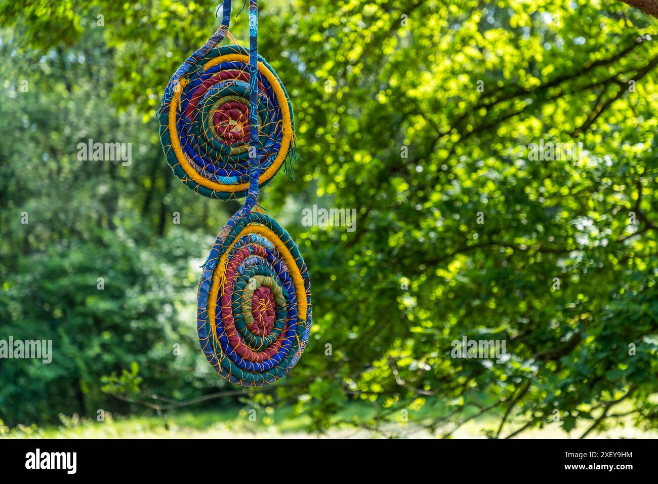 L'art semble même prospérer sur les arbres de Worpswede, Niedersachsen, basse-Saxe, Allemagne Banque D'Images