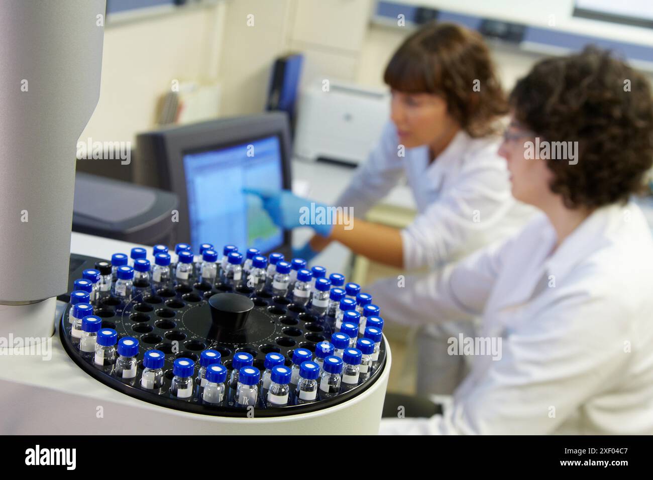 Les chercheurs de TECNALIA ont effectué des analyses par chromatographie en phase gazeuse et spectrométrie de masse la chromatographie en phase gazeuse est une technique de séparation basée sur la distr Banque D'Images