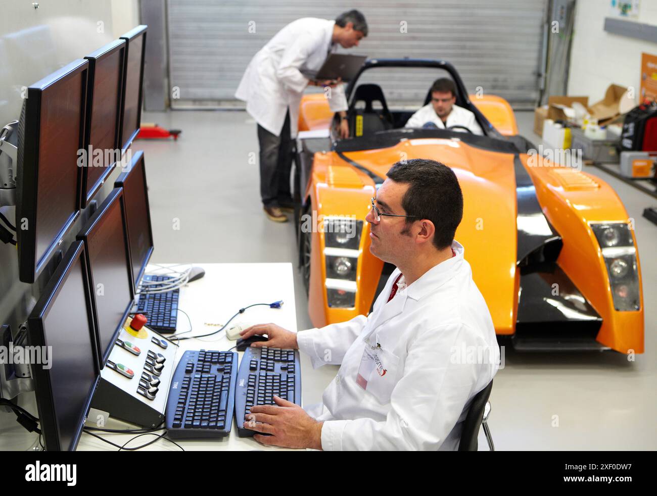 Voiture électrique Dynacar, plateforme de développement de nouveaux concepts et composants pour véhicules à propulsion électrique, Tecnalia recherche & innovation, AIC (Automoti Banque D'Images