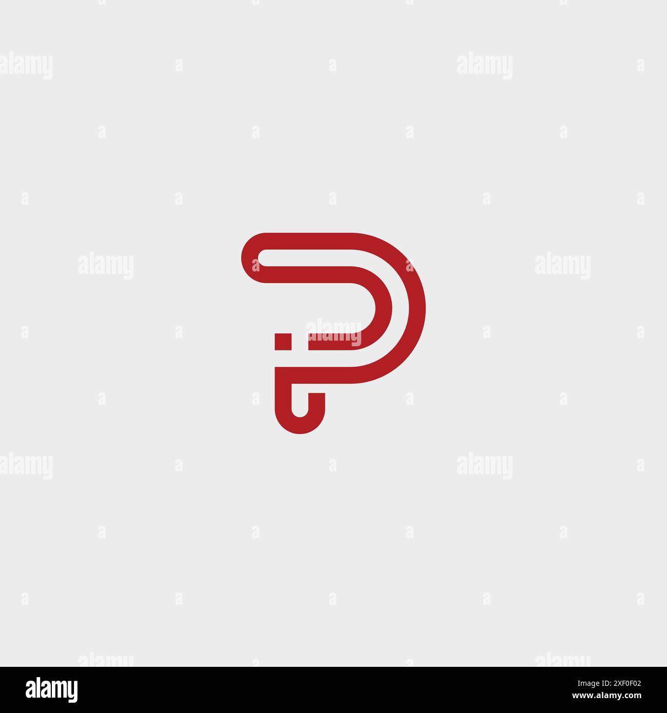 Modèle vectoriel de dernier logo pp moderne. Illustration de Vecteur