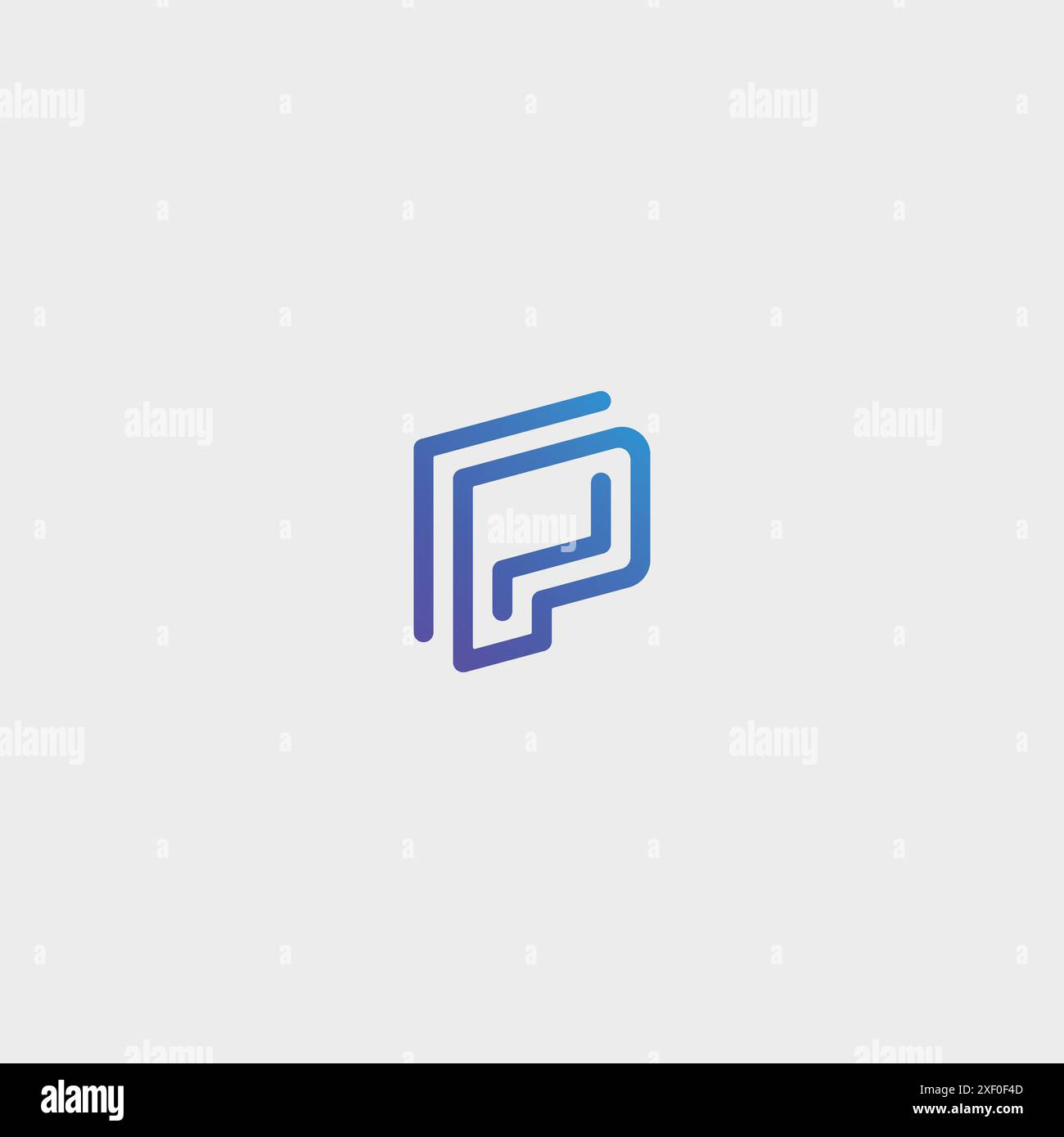 Modèle vectoriel de dernier logo pp moderne. Illustration de Vecteur