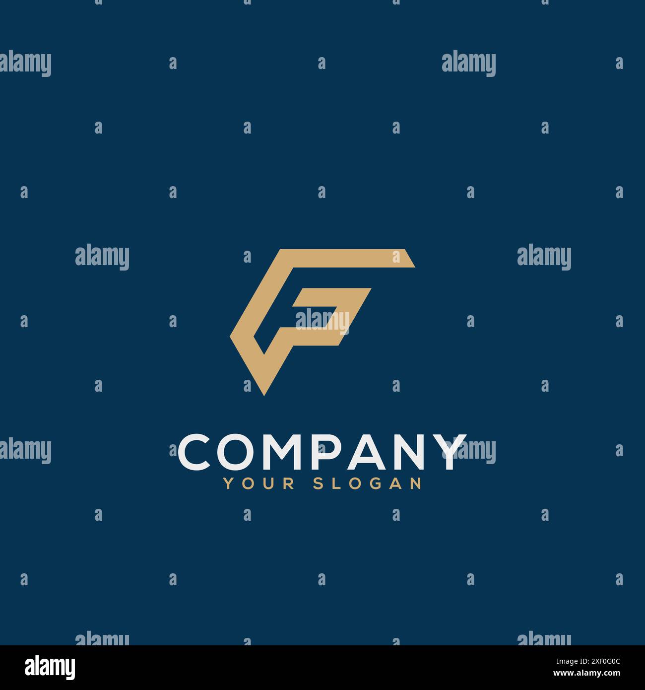 Lettre initiale FG GF modèle de conception de logo. Illustration de Vecteur