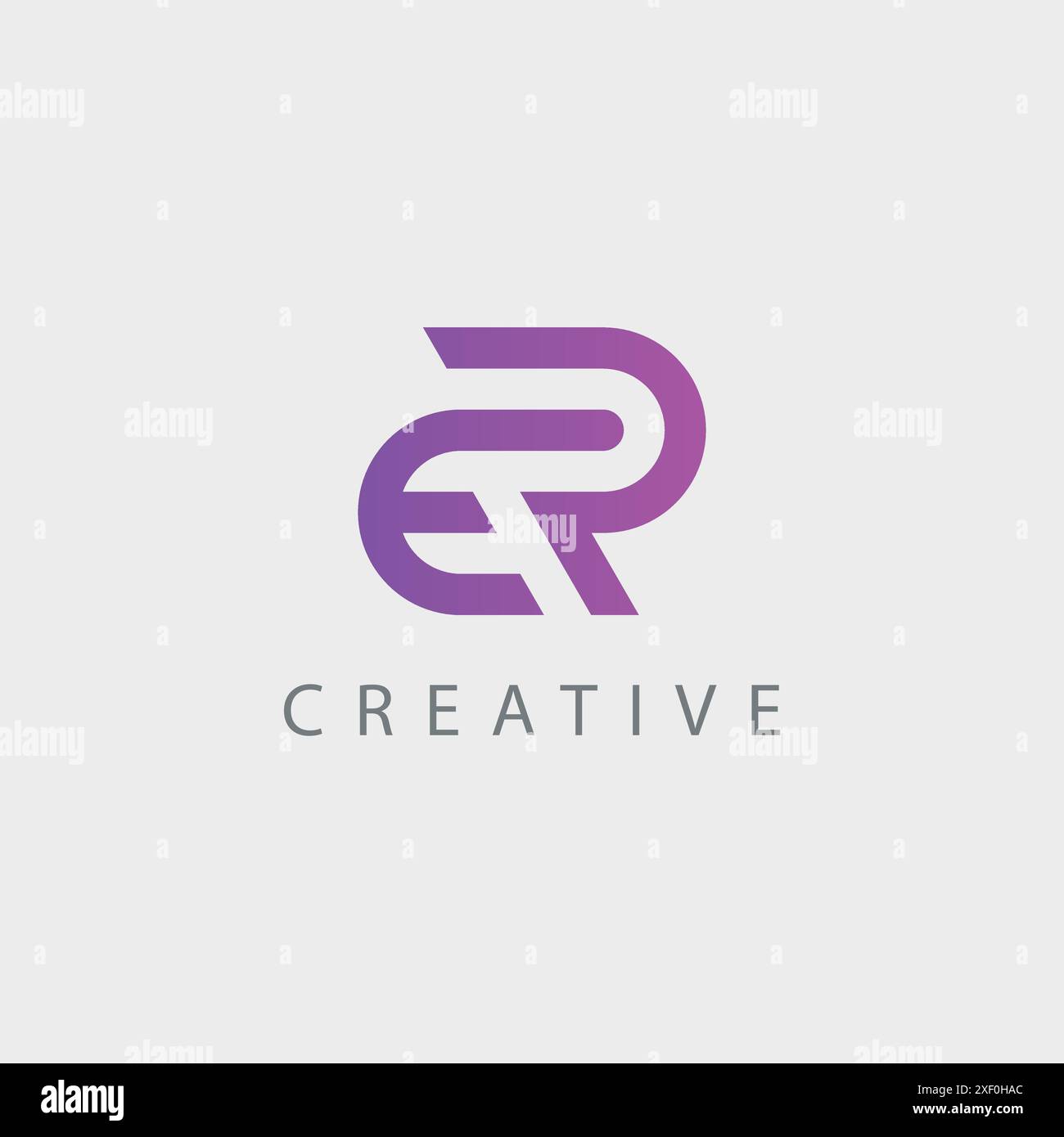 Alphabet er initiales Modern Monogram lettre texte design logo Illustration de Vecteur