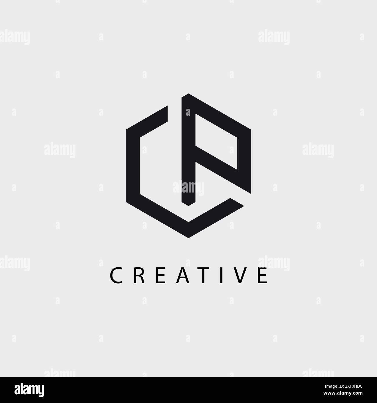 Initiales C et P modèle vectoriel de logo. Illustration de Vecteur