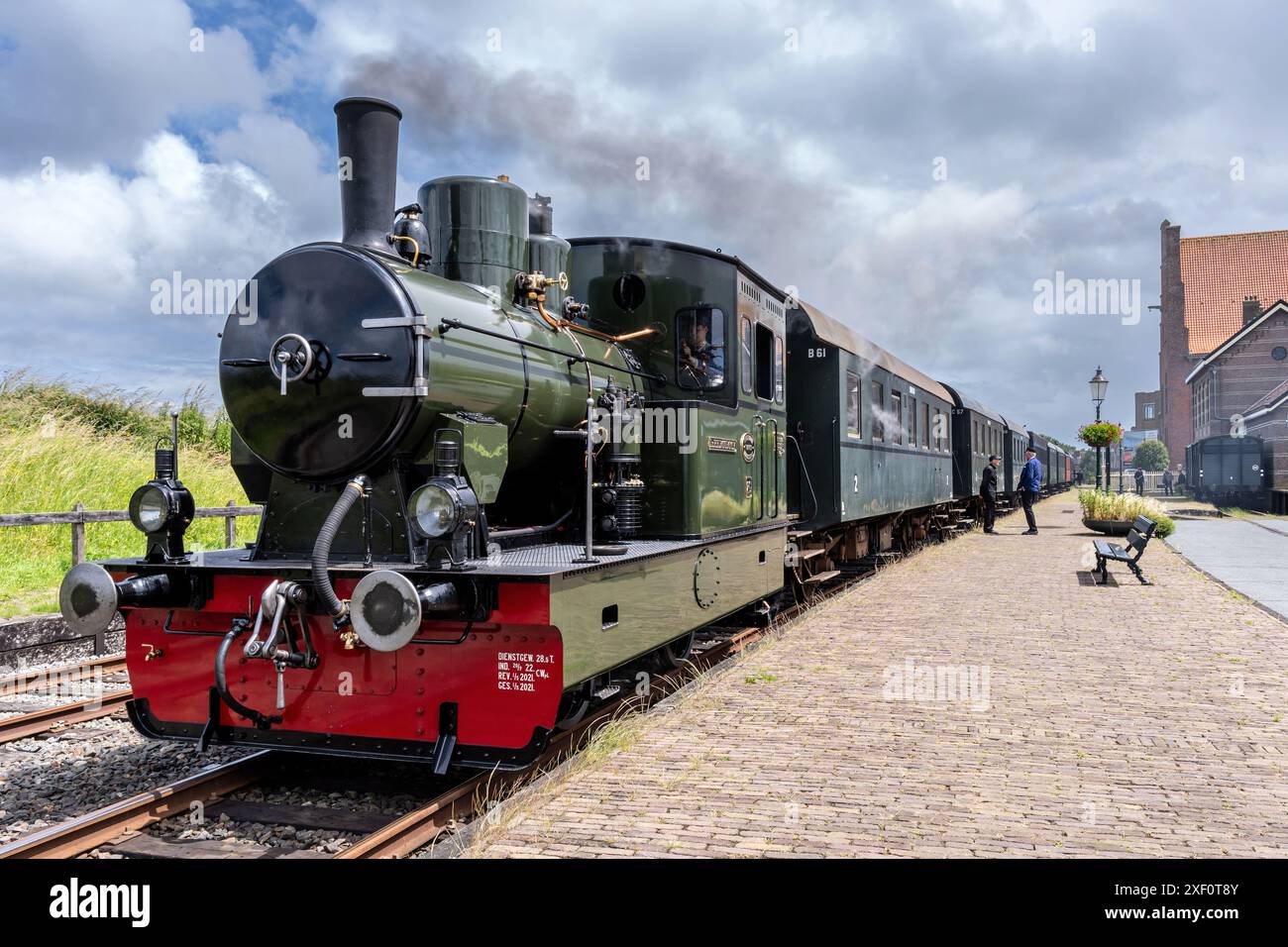 museum Steamtram Hoorn-Medemblik à la station de train à vapeur du patrimoine Medemblik Banque D'Images
