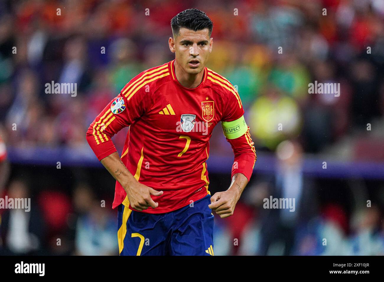 COLOGNE, ALLEMAGNE - JUIN 30 : Alvaro Morata, Espagnol, regarde pendant la ronde des 16 - UEFA EURO 2024 match entre l'Espagne et la Géorgie au stade de Cologne le 30 juin 2024 à Cologne, Allemagne. (Photo de Joris Verwijst/Agence BSR) crédit : Agence BSR/Alamy Live News Banque D'Images