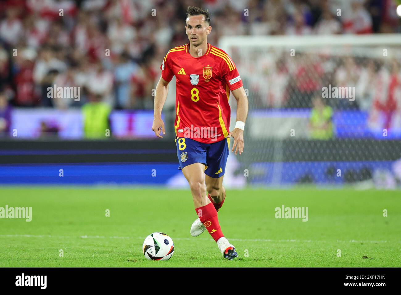 Cologne, Allemagne. 30 juin 2024. Football, UEFA Euro 2024, Championnat d'Europe, Espagne - Géorgie, finale, manche 16, stade de Cologne, Fabian Ruiz espagnol en action. Crédit : Rolf Vennenbernd/dpa/Alamy Live News Banque D'Images