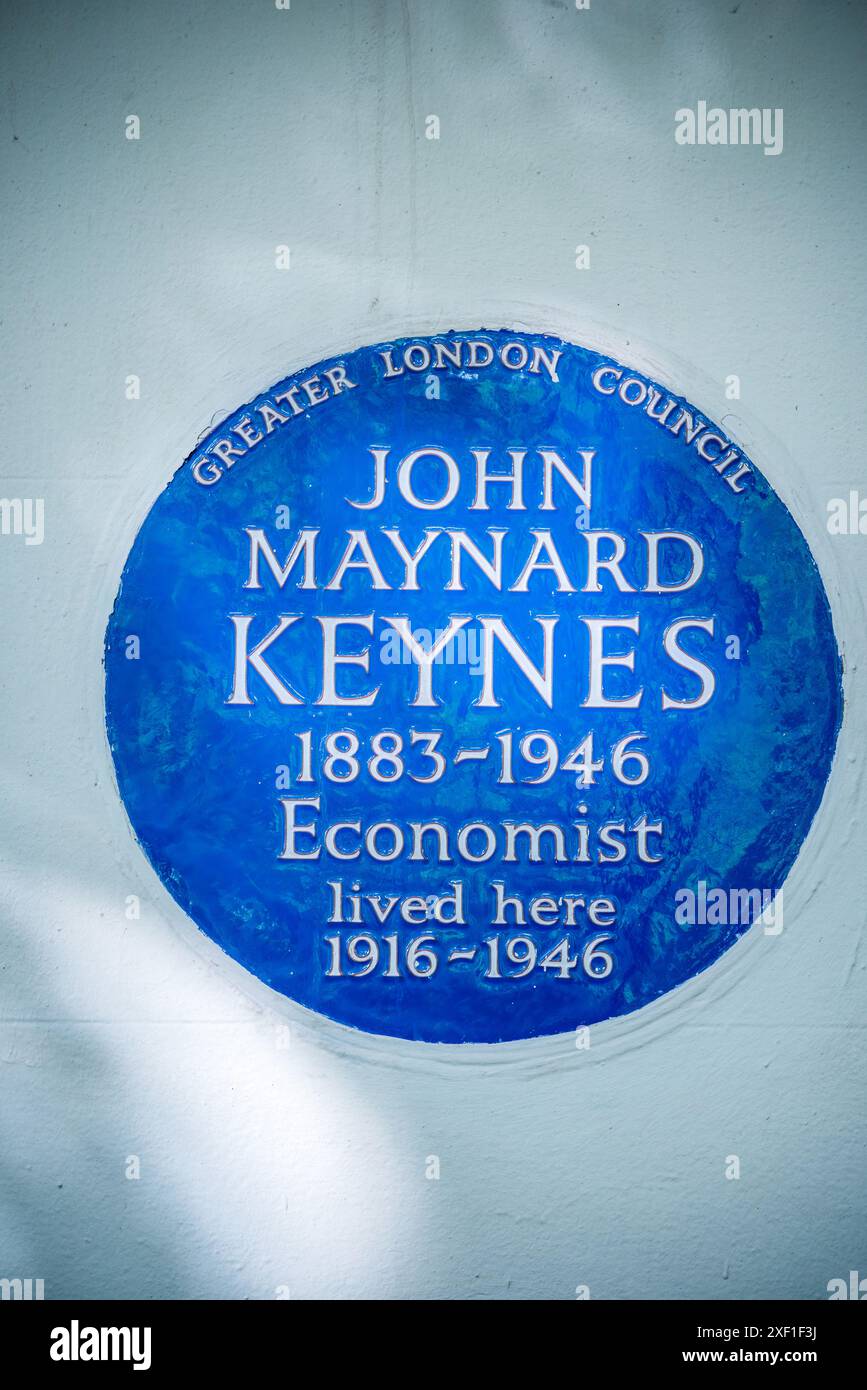 John Maynard Keynes peste à Londres, Royaume-Uni Banque D'Images