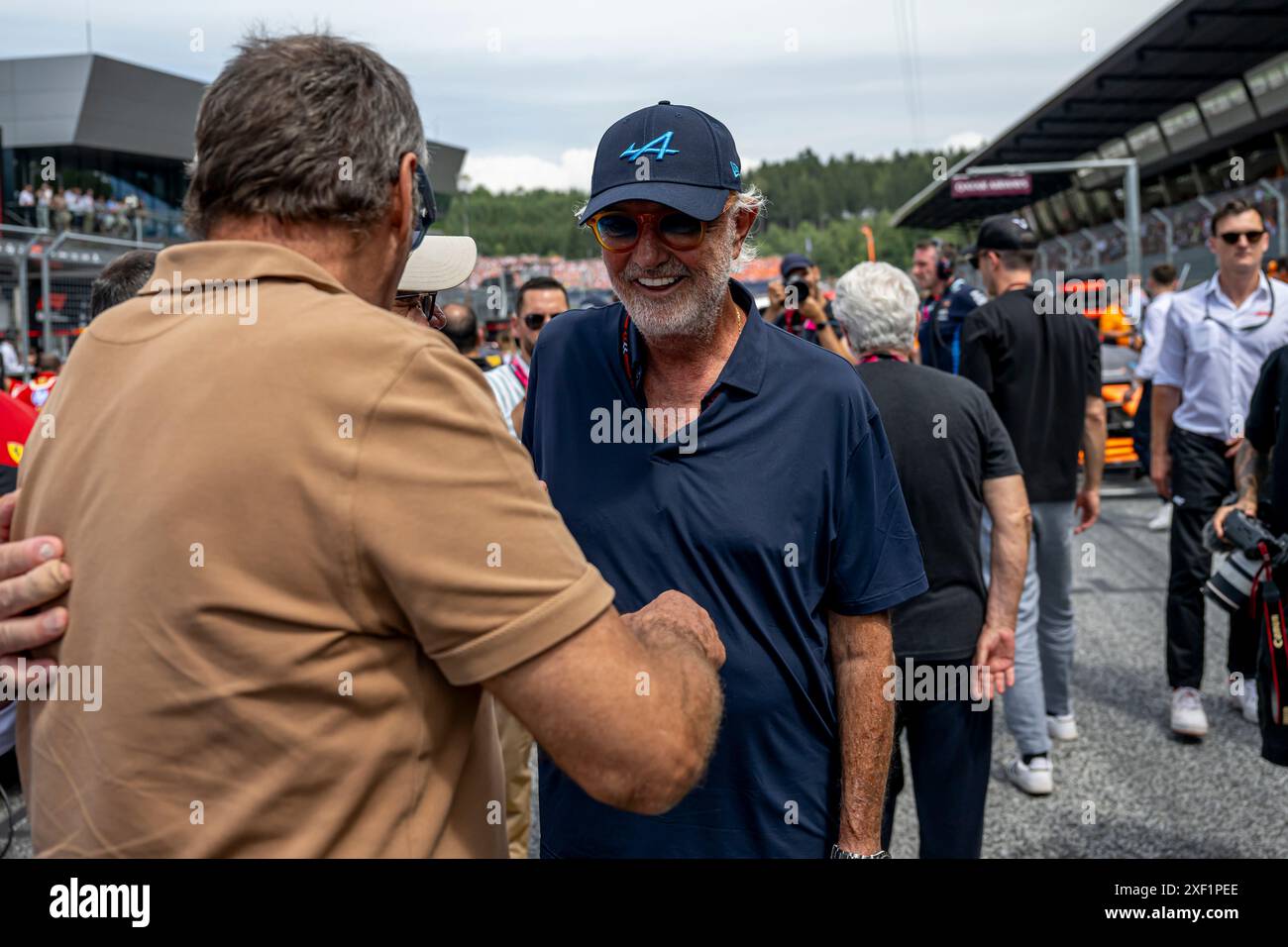 Spielberg, Autriche, 30 juin 2024, Flavio Briatore, ancien propriétaire de l'écurie présent lors de la journée de course, 11e manche du championnat de formule 1 2024. Crédit : Michael Potts/Alamy Live News Banque D'Images