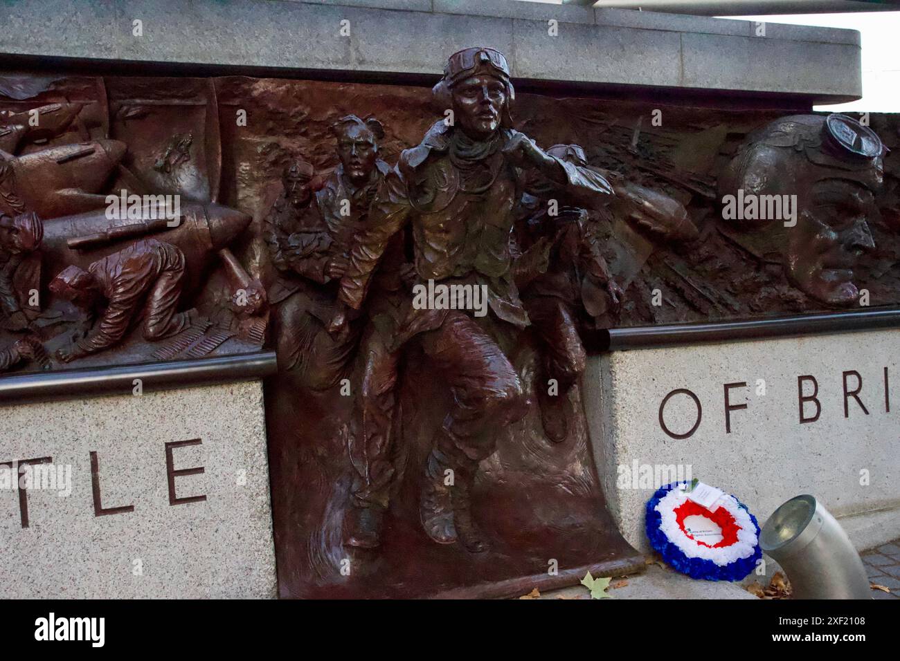 Monument de la bataille d'Angleterre, Victoria Embankment, Westminster, Londres. Banque D'Images