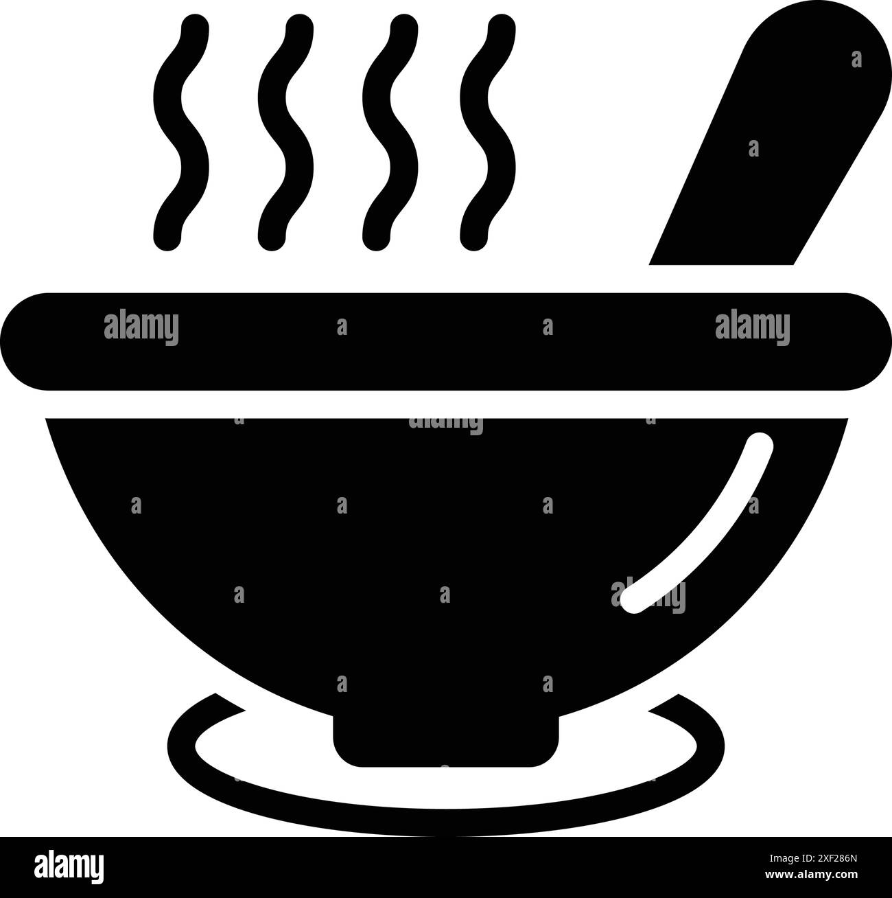 Icône pour soupe, porridge Illustration de Vecteur