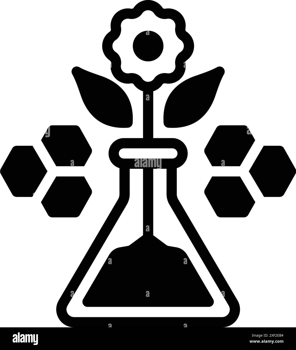 Icône de biotechnologie, bioscience Illustration de Vecteur