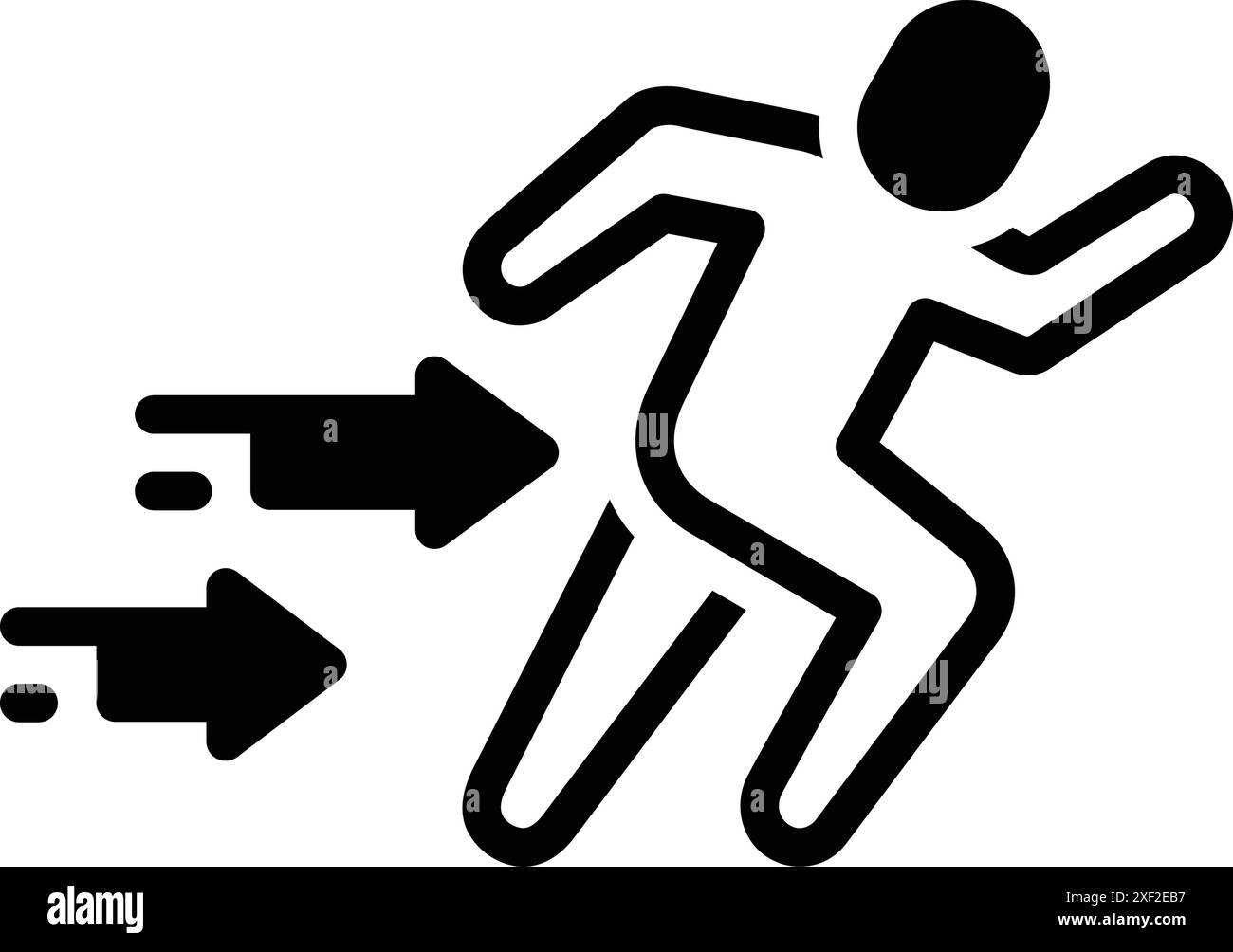 Icône pour sprint, run Illustration de Vecteur