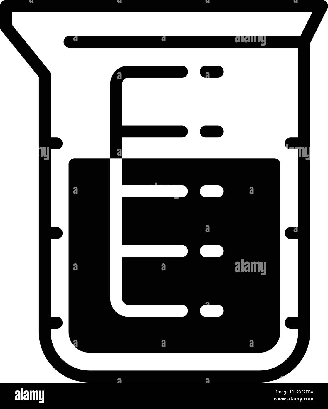 Icône pour bécher, laboratoire Illustration de Vecteur