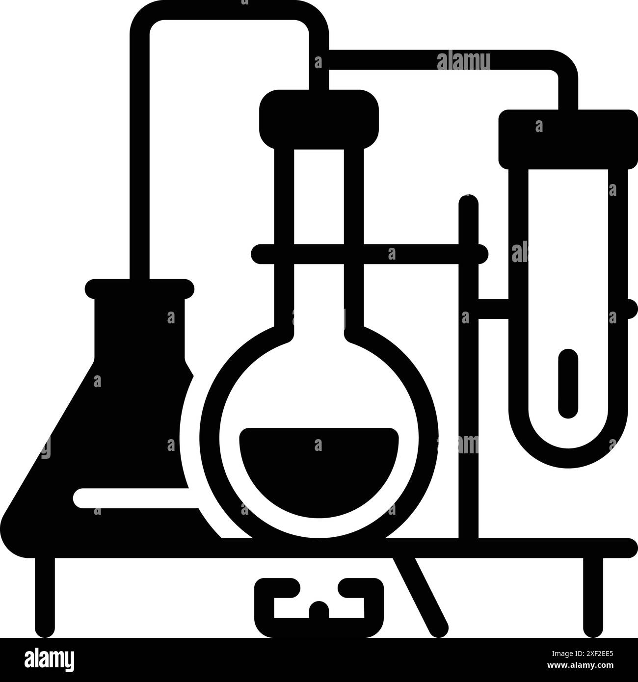 Icône pour chimie, laboratoire Illustration de Vecteur