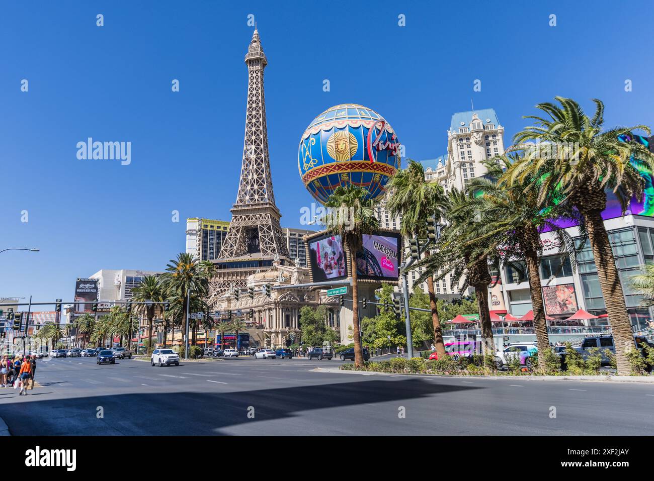Vue de l'hôtel Paris dans la ville de Las Vegas aux Etats-Unis le 30 juin 2024 Banque D'Images