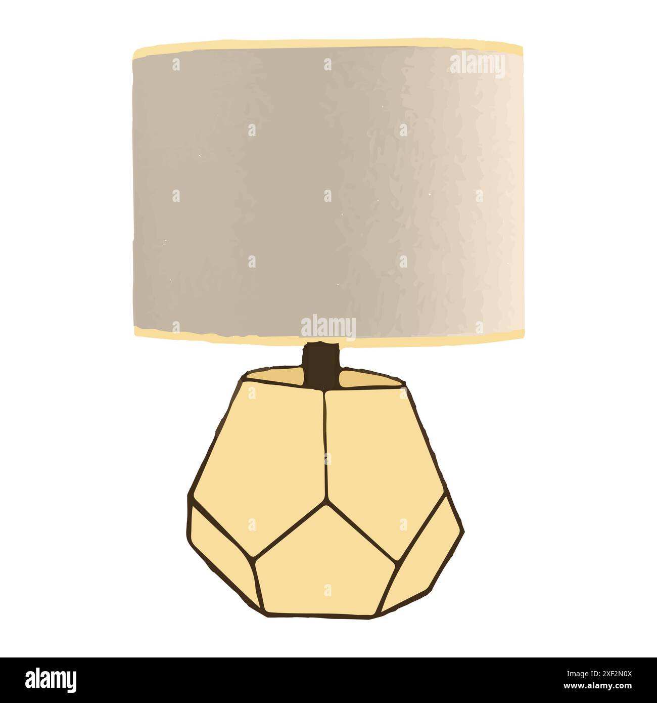 Lampe de table Surya. Lampe sur la table. Illustration de Vecteur