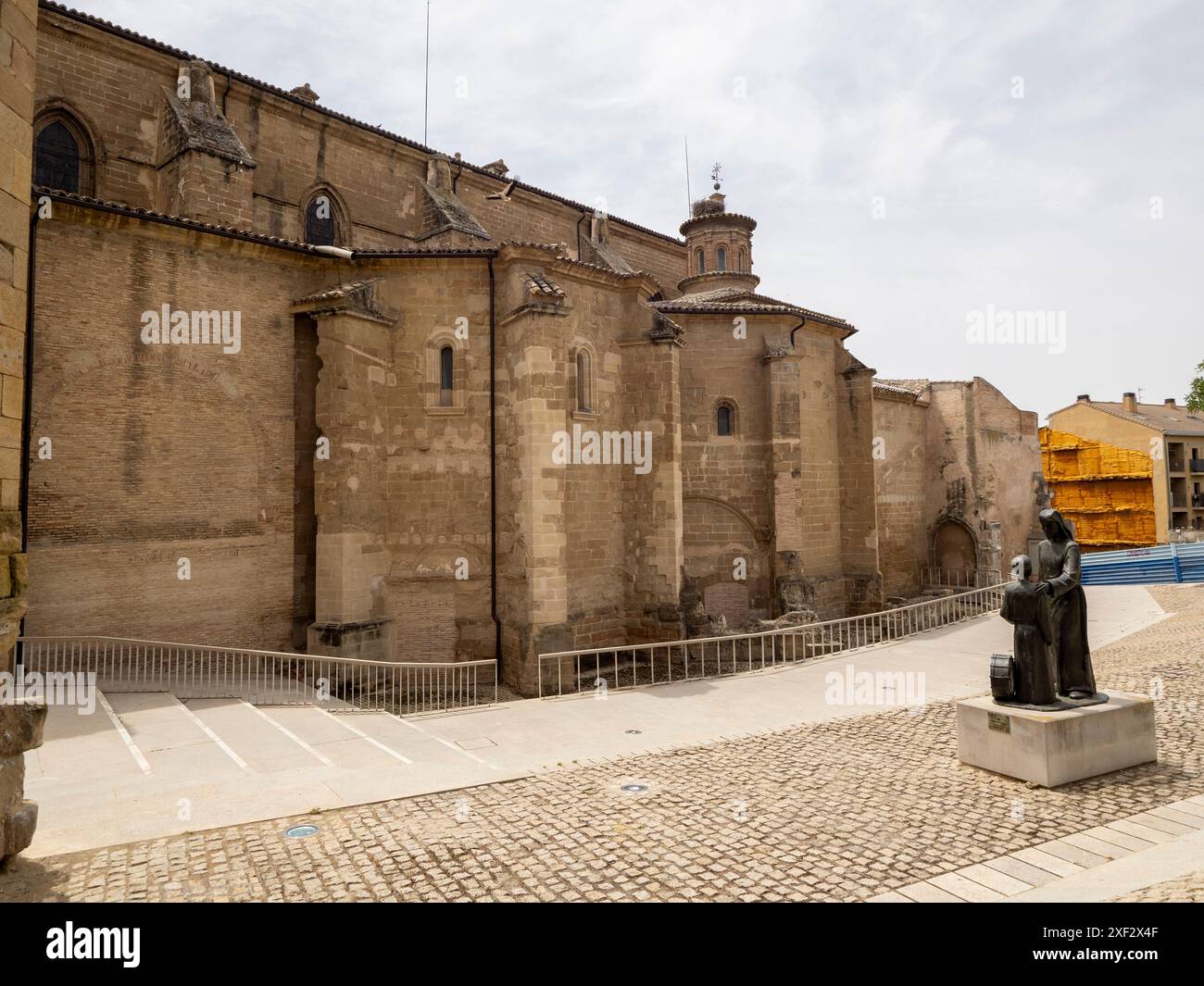 Cathédrale de Barbastro Huesca. Somontano Huesca. Cathédrale Santa María de la Asunción de Barbastro. Cathédrale gothique Banque D'Images