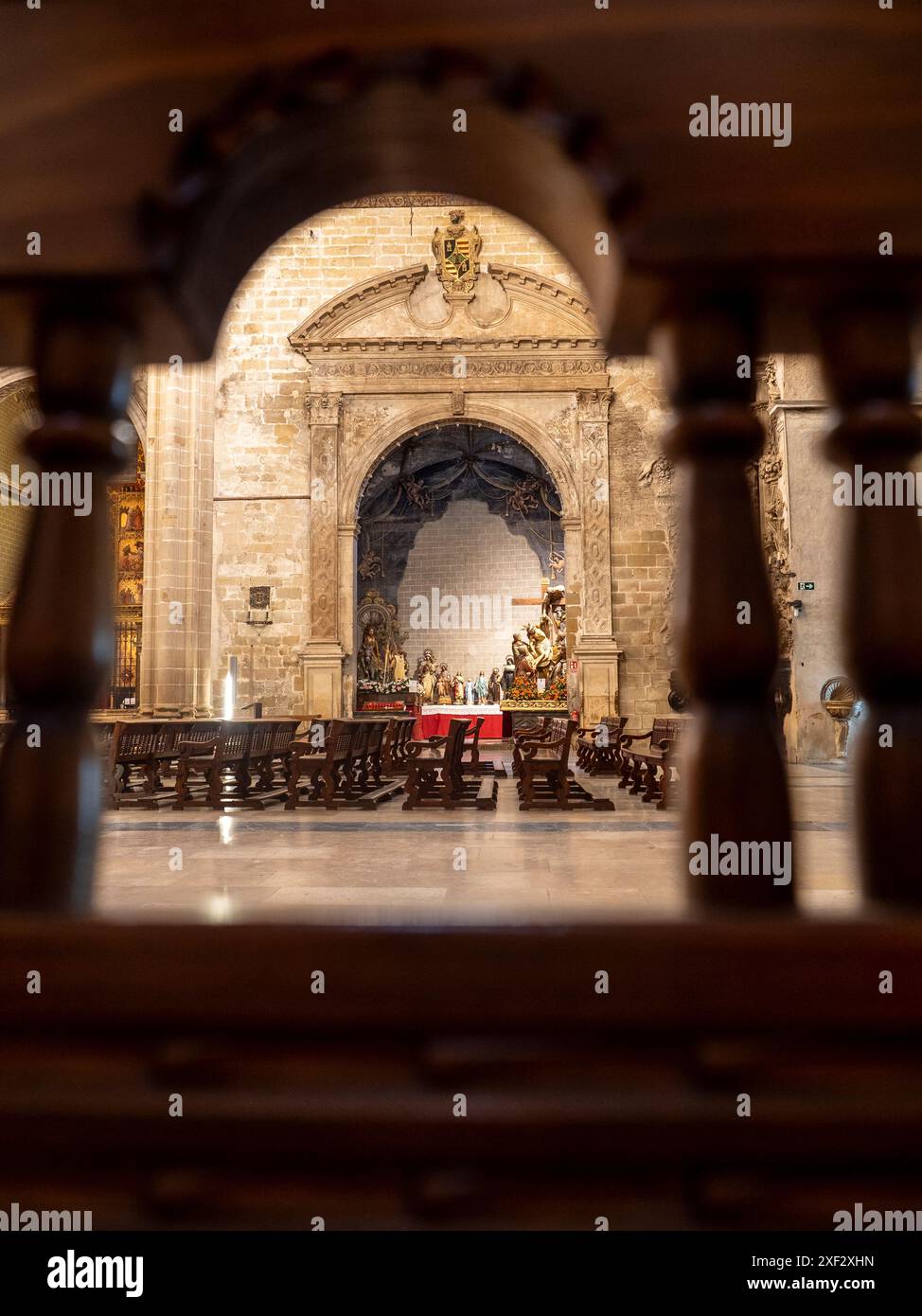 Cathédrale de Barbastro Huesca. Somontano Huesca. Cathédrale Santa María de la Asunción de Barbastro. Cathédrale gothique Banque D'Images