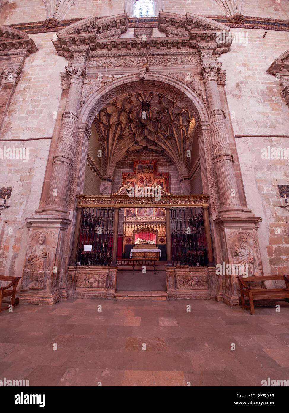 Cathédrale de Barbastro Huesca. Somontano Huesca. Cathédrale Santa María de la Asunción de Barbastro. Cathédrale gothique Banque D'Images
