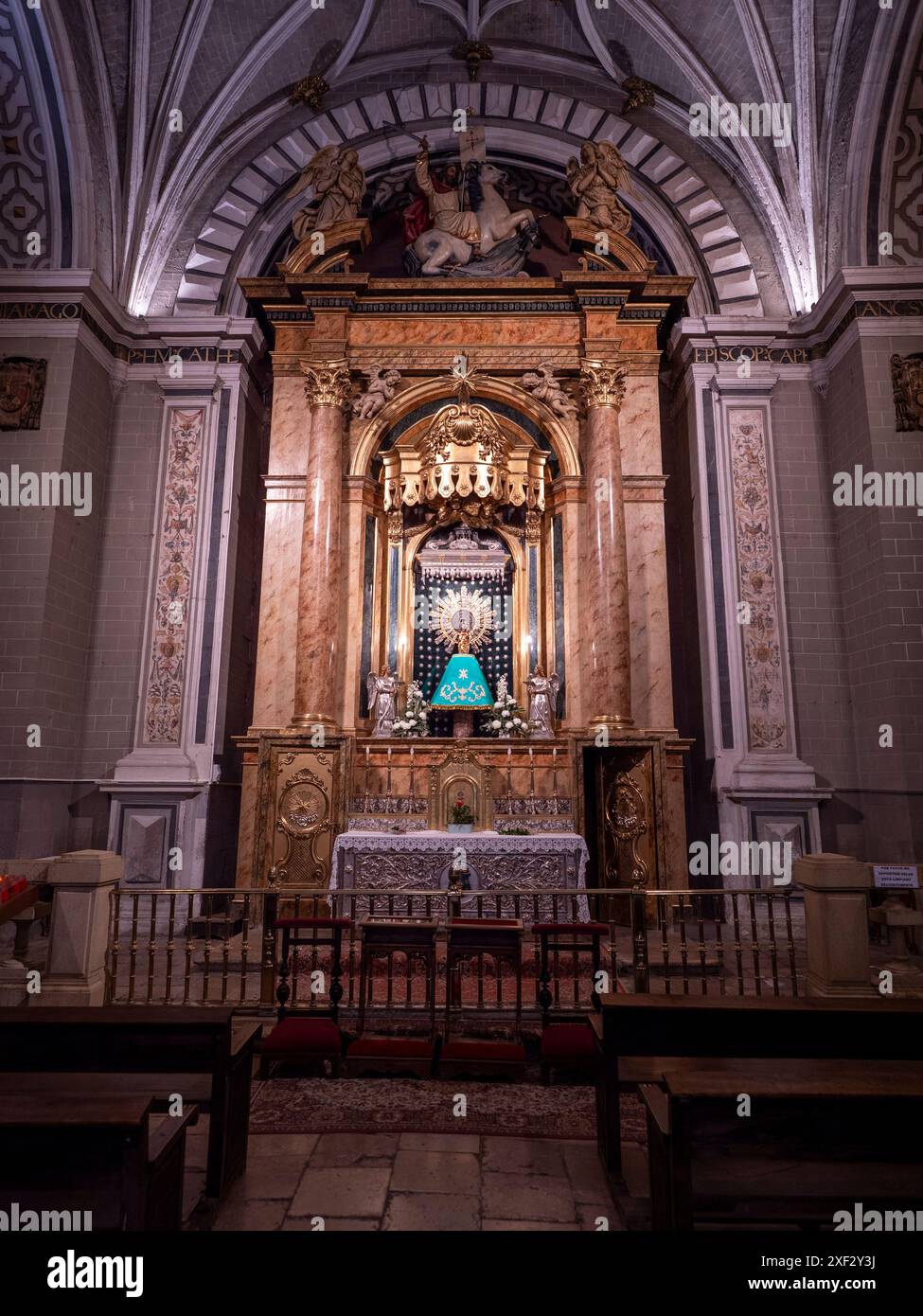 Cathédrale de Barbastro Huesca. Somontano Huesca. Cathédrale Santa María de la Asunción de Barbastro. Cathédrale gothique Banque D'Images