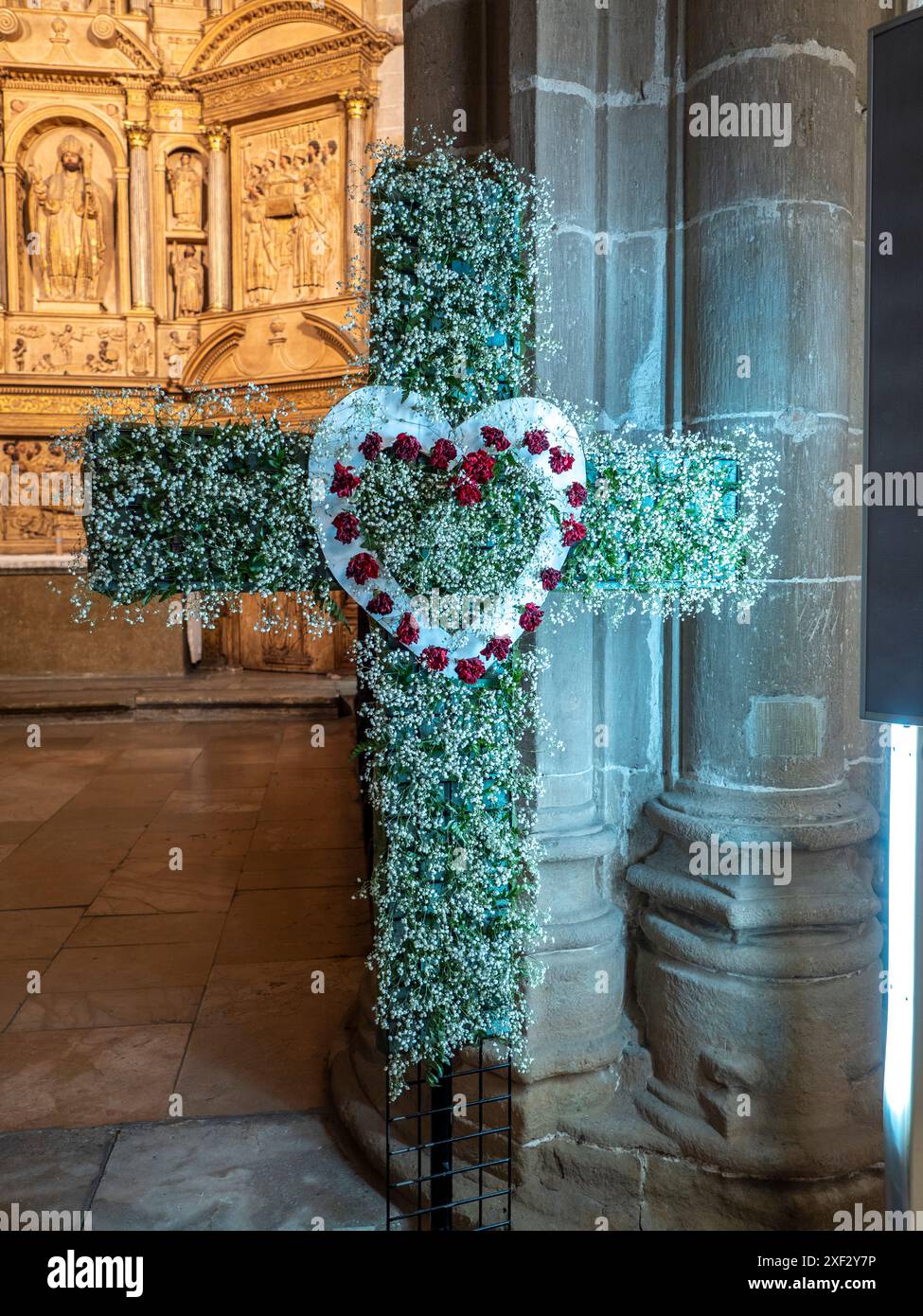 Cathédrale de Barbastro Huesca. Somontano Huesca. Cathédrale Santa María de la Asunción de Barbastro. Cathédrale gothique Banque D'Images