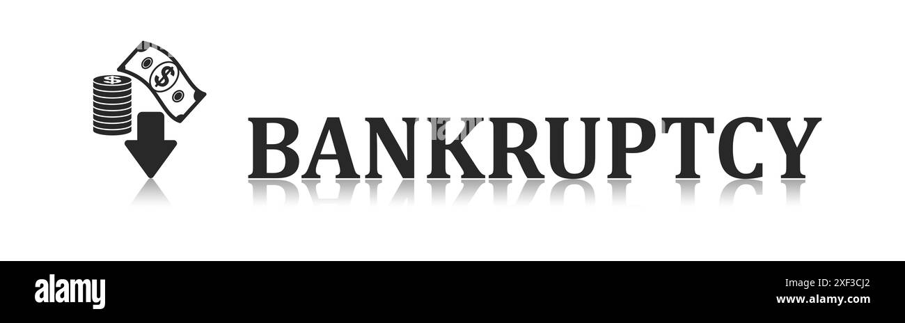 Illustration d'un concept de faillite Banque D'Images
