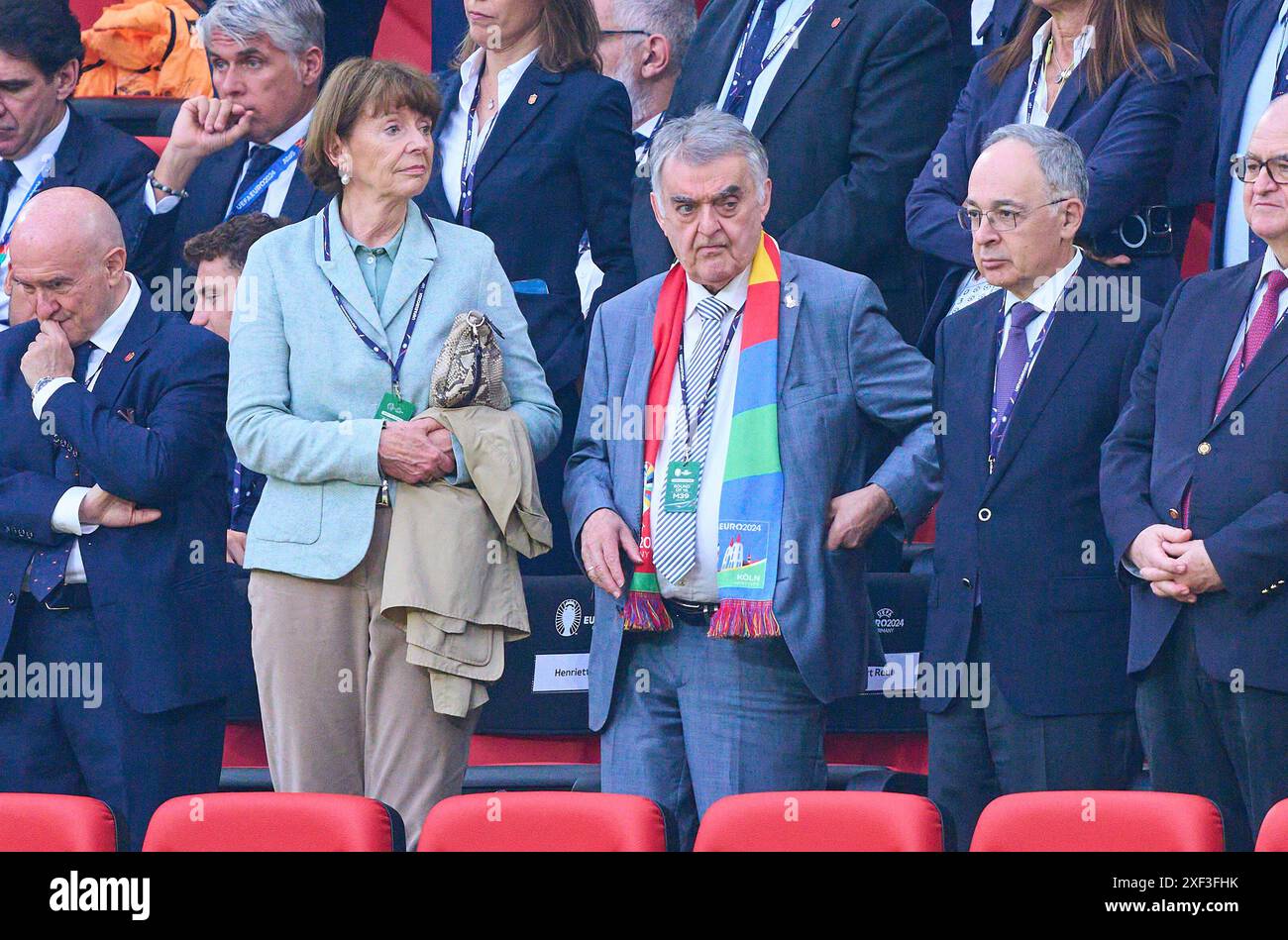 NRW-Innenminister Herbert Reul (CDU) dans le meilleur des 16 matchs ESPAGNE, Géorgie. , . Le 30 juin 2024 à Cologne, Allemagne. Crédit photographe : Peter Schatz/Alamy Live News Banque D'Images