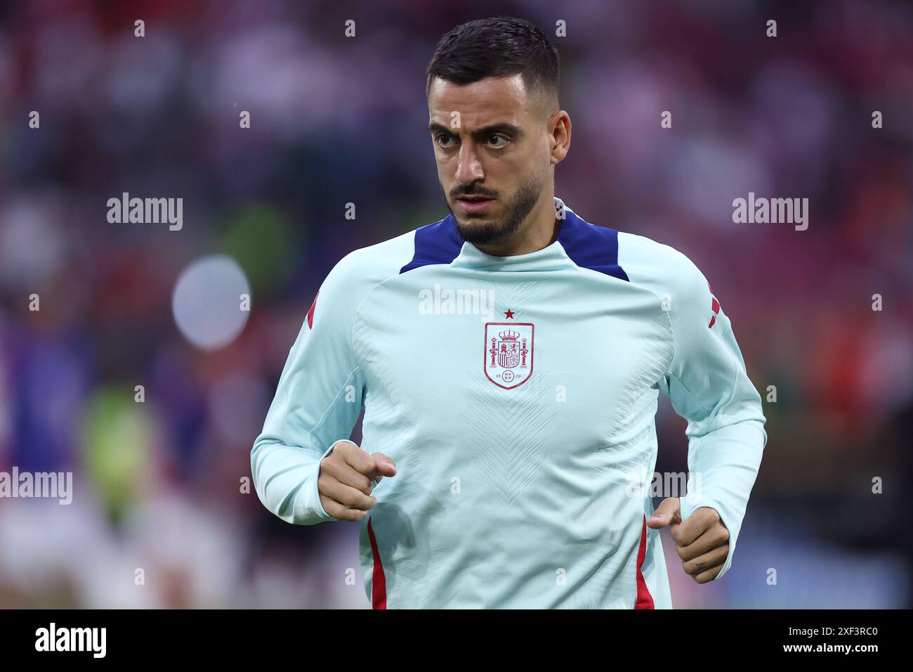 Cologne, Allemagne. 30 juin 2024. Joselu Luis Sanmartin d'Espagne lors de l'échauffement avant la manche de l'UEFA Euro 2024 du 16 match de football entre l'Espagne et la Géorgie au stade de Cologne le 30 juin 2024 à Cologne, Allemagne . Crédit : Marco Canoniero/Alamy Live News Banque D'Images