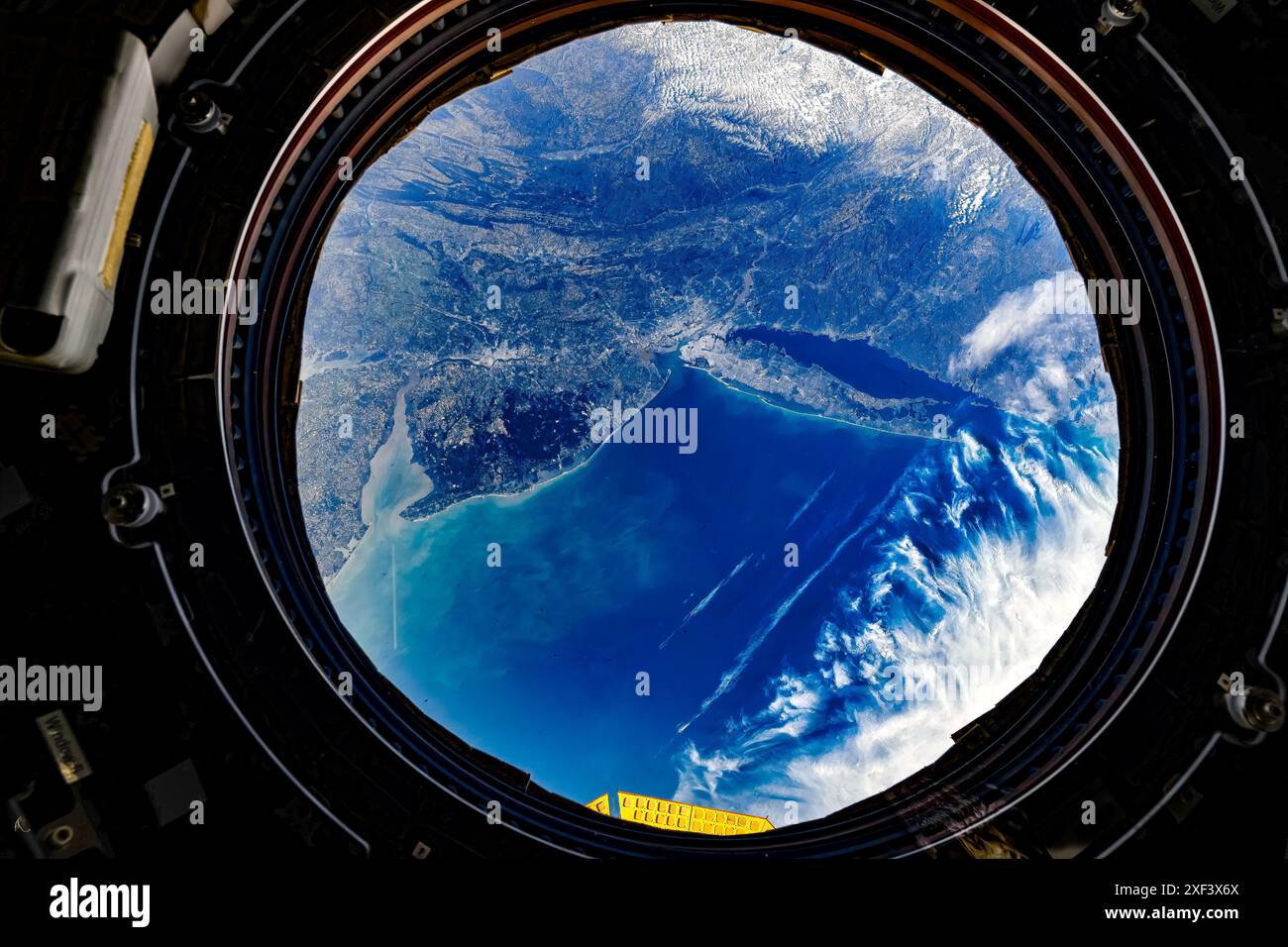 Golfe de Californie. Côte Pacifique États-Unis. Amélioration numérique d'une image par la NASA Banque D'Images