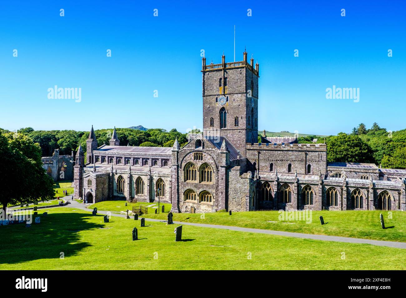 Cathédrale St Davids, Pembrokeshire, pays de Galles, Royaume-Uni Banque D'Images