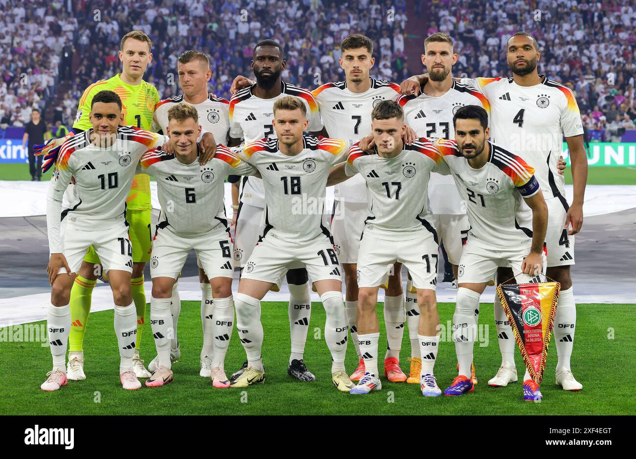 firo : 14.06.2024, Football, Football : UEFA EURO 2024, EM, Championnat d'Europe 2024, phase de groupes, M01, match 01, match d'ouverture, GER, Allemagne - SCO, Écosse Team photo Team photo Germany Team PIC of Germany Banque D'Images