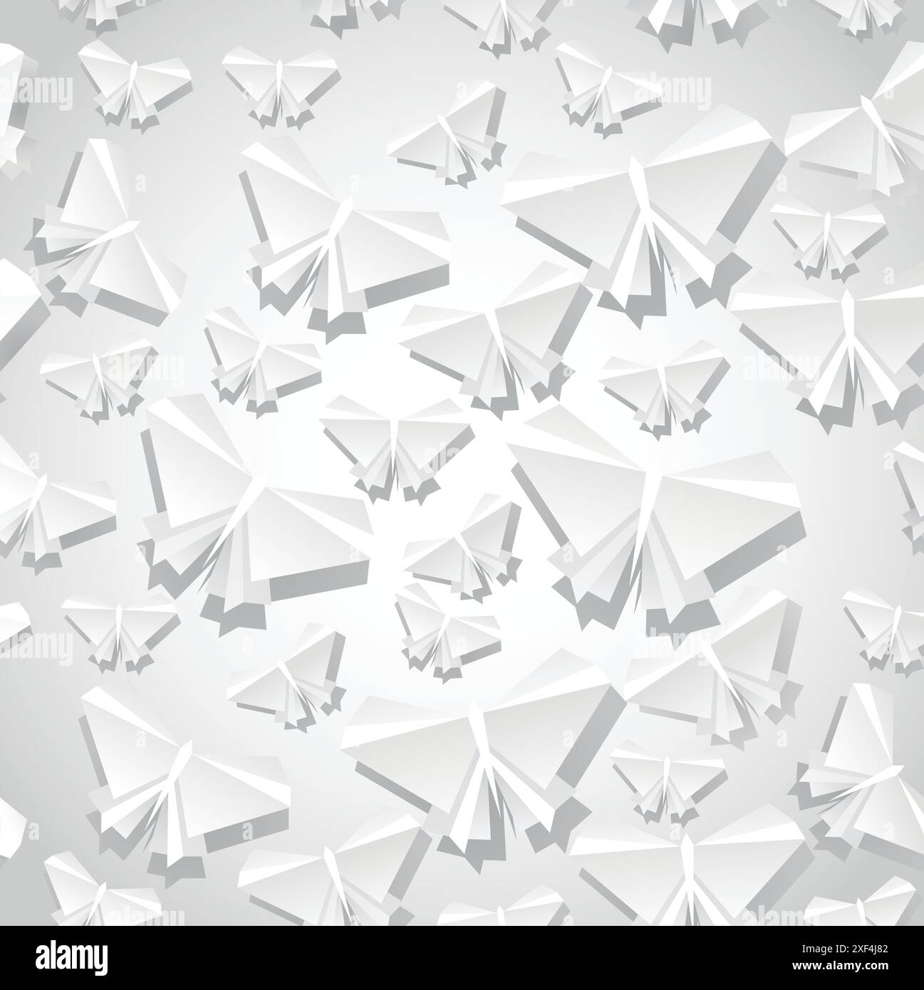 Arrière-plan origami. Le papier est transformé en papillons. Illustration de Vecteur