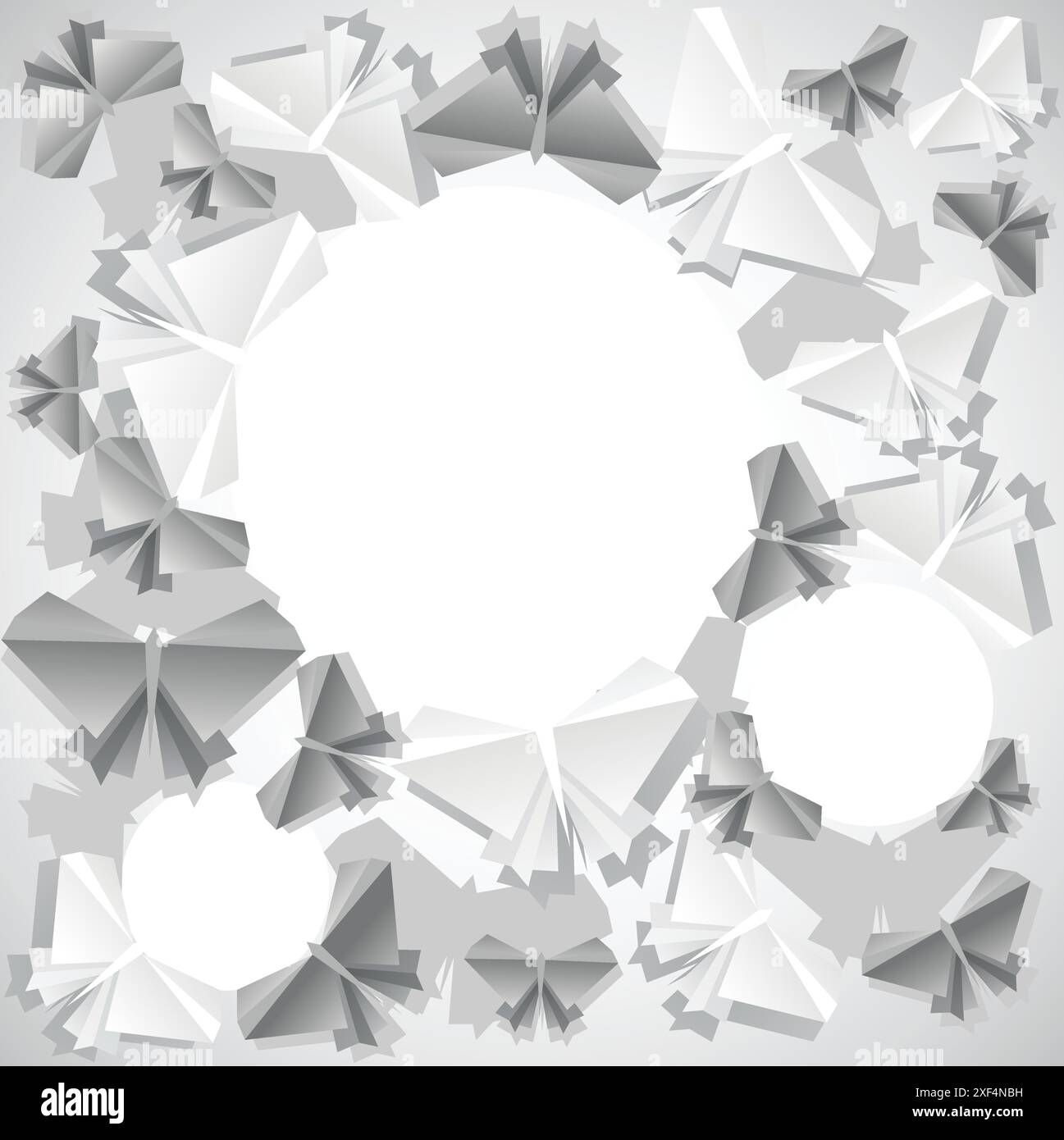 Arrière-plan origami. Le papier est transformé en papillons. Illustration de Vecteur