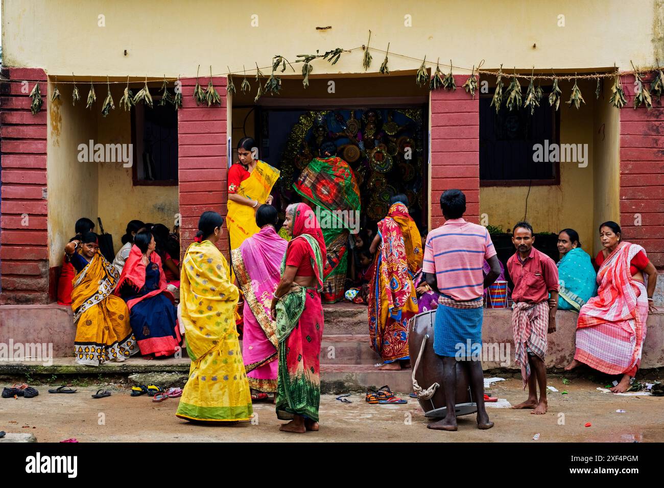 Immersion d'idole de Durga Banque D'Images