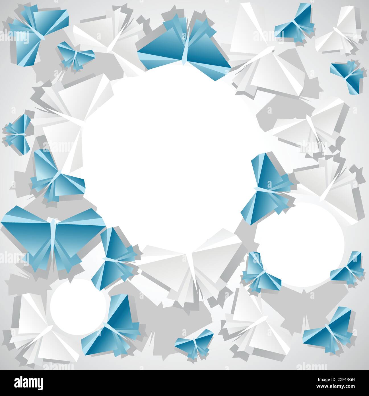 Arrière-plan origami. Le papier est transformé en papillons. Illustration de Vecteur