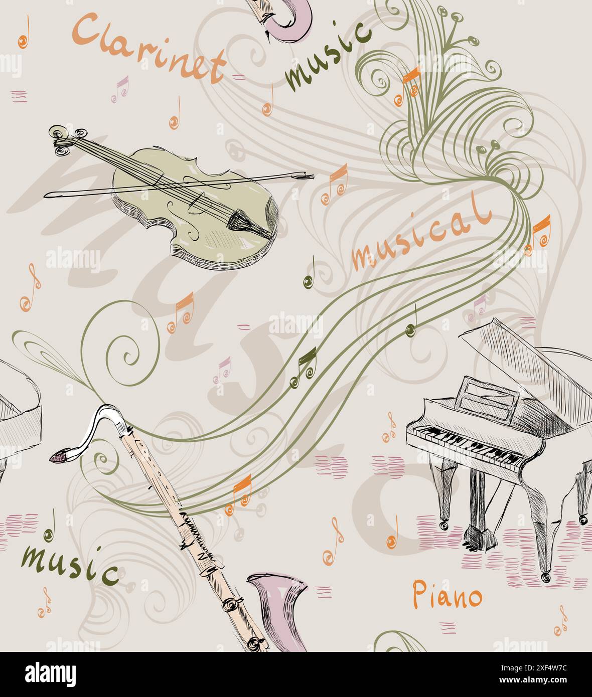 IHR Lot De 20 Serviettes En Papier 3 Plis Motif Bella Musica