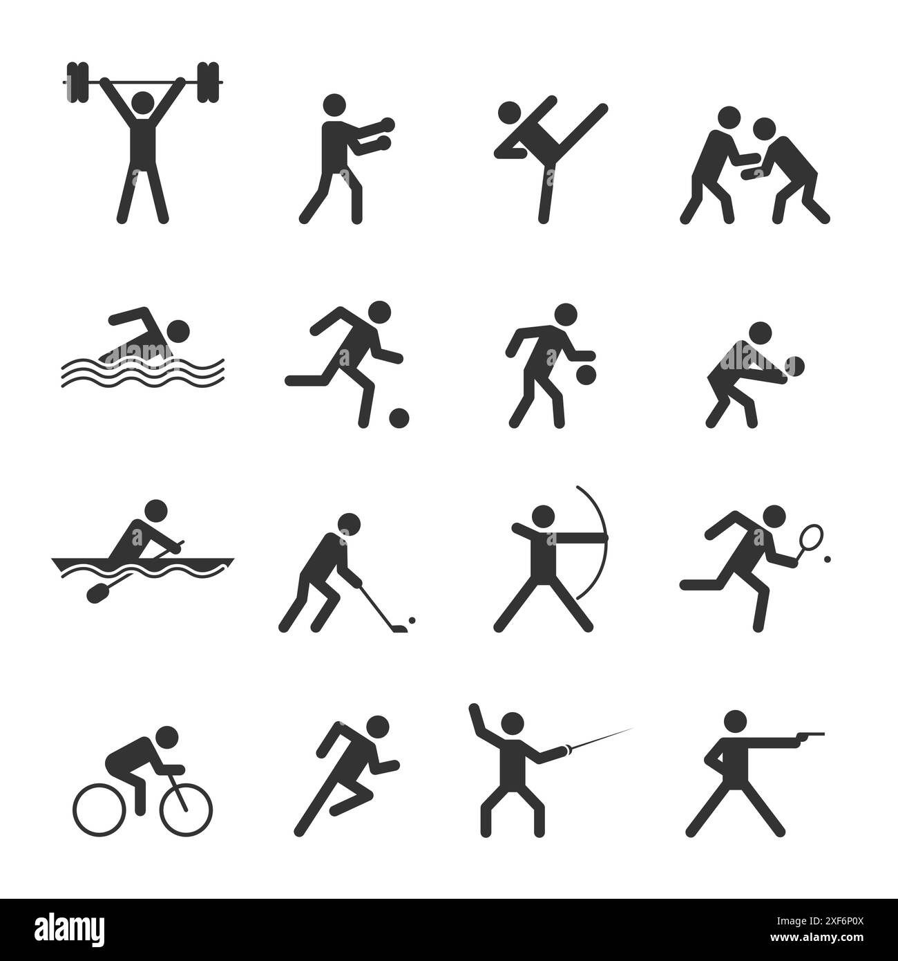 Icônes des sports d'été définies. Illustration vectorielle. Illustration de Vecteur