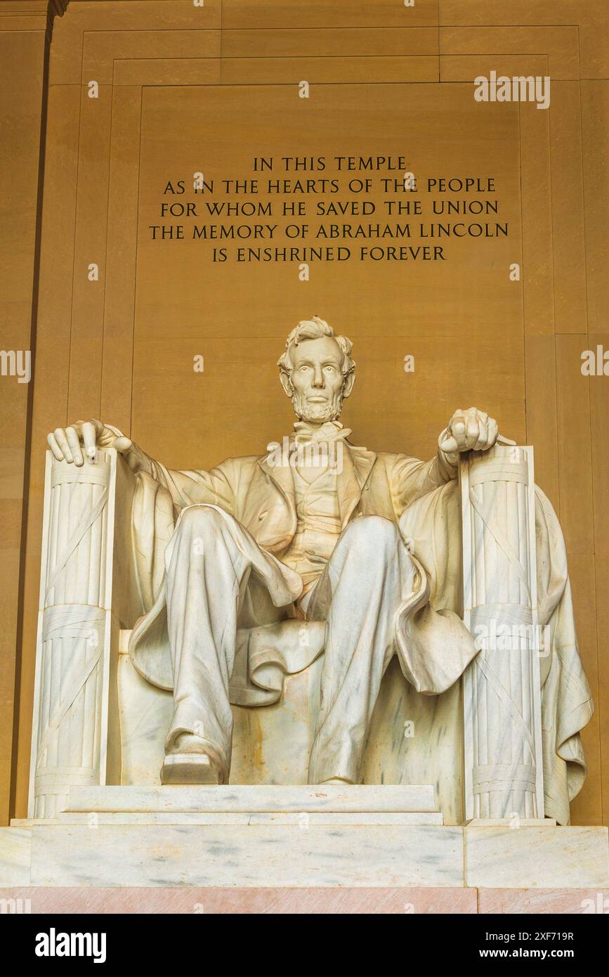 Le Lincoln Memorial, Washington, D. C, ÉTATS-UNIS. Banque D'Images