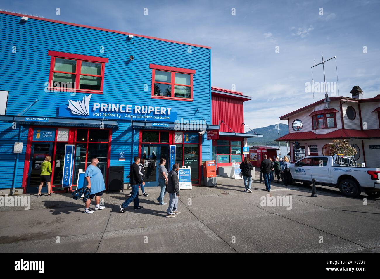 Le quartier de Prince Rupert Cow Bay. Prince Rupert BC, Canada. Banque D'Images