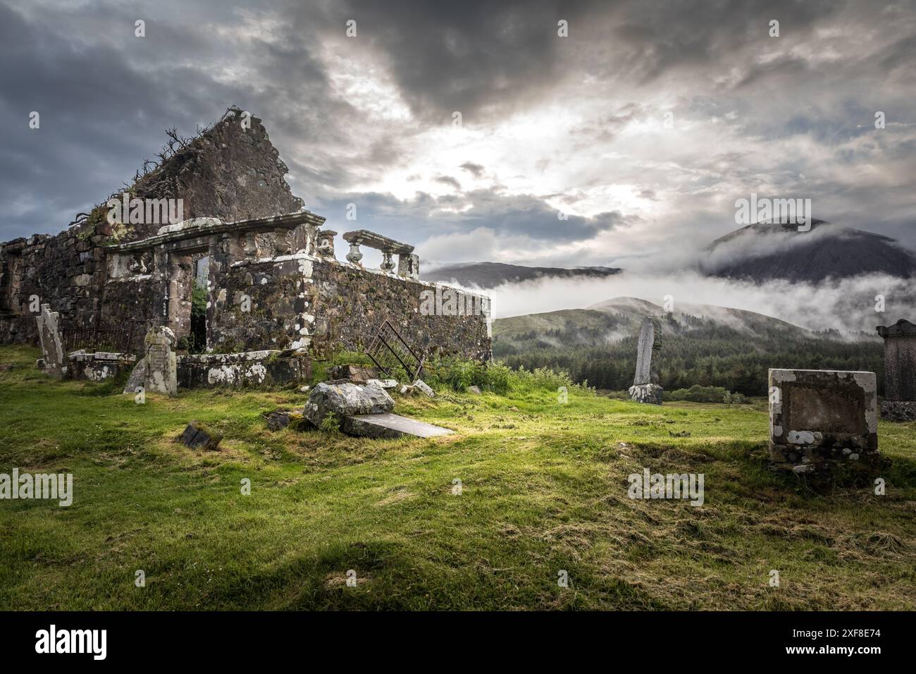 Géographie / voyage, Grande-Bretagne, Écosse, Church of Kilchrist Ruins, Broadford, Île de Skye, ADDITIONAL-RIGHTS-LEARANCE-INFO-NOT-AVAILABLE Banque D'Images