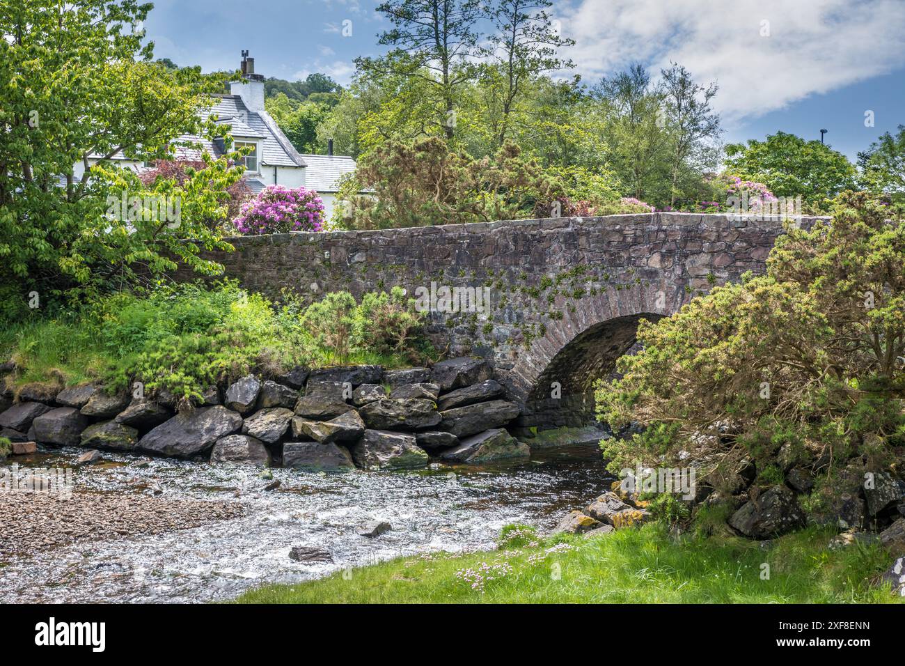 Géographie / voyage, Grande-Bretagne, Écosse, Old bridge in Flowerdale Glen, Gairloch, Wester Ross, ADDITIONAL-RIGHTS-LEARANCE-INFO-NOT-AVAILABLE Banque D'Images