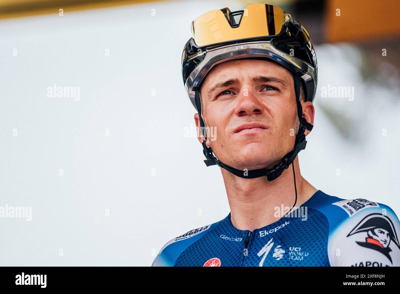 Photo par Zac Williams/SWpix.com - 29/06/2024 - cyclisme - Tour de France 2024 - étape 1 Florence à Rimini - Italie - Remco Evenepoel, Soudal Quickstep. Crédit : SWpix/Alamy Live News Banque D'Images