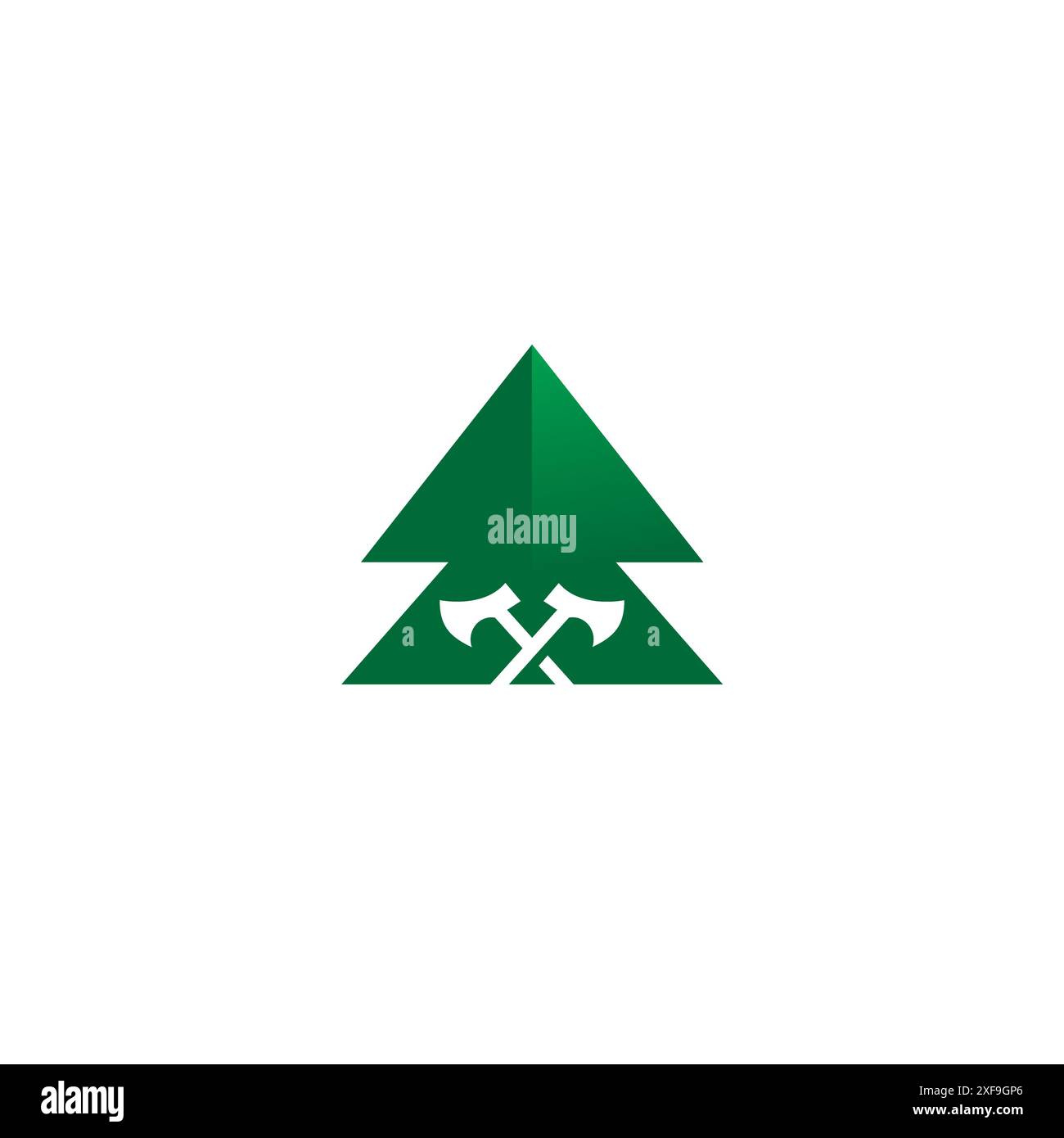 Vecteur de logo Pine Tree Forest axe Illustration de Vecteur